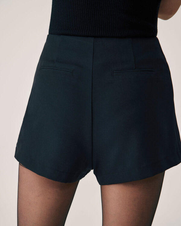 Black Wrap Zipper Skort - Image 2