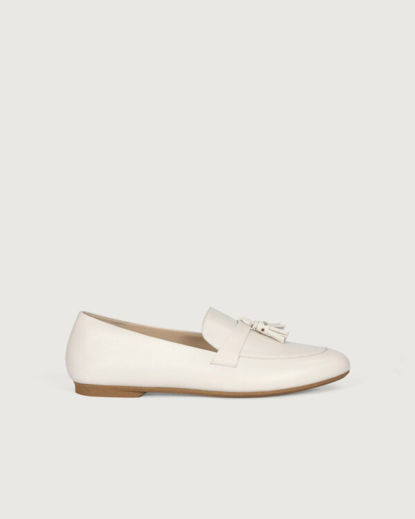 Off White Loafer Flats - Image 2