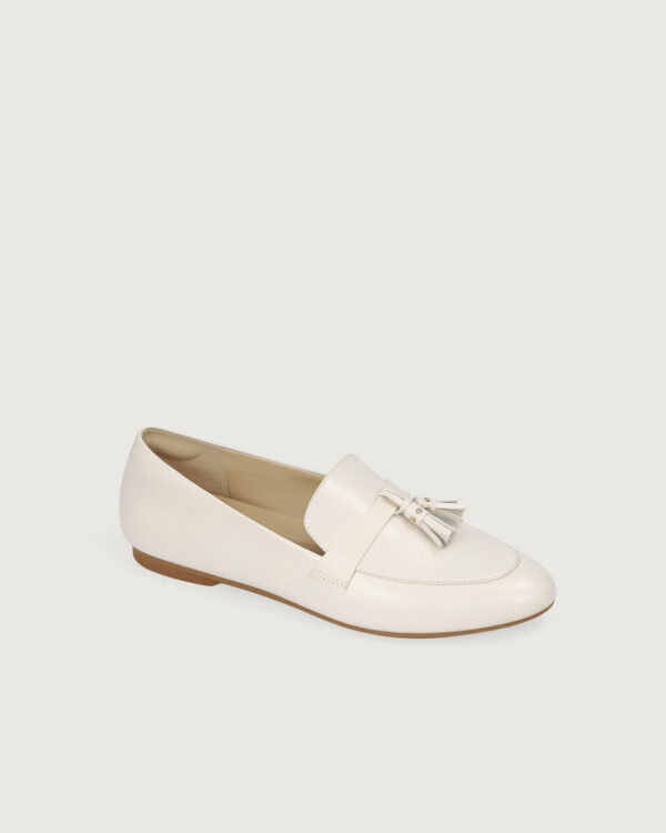 Off White Loafer Flats - Image 3