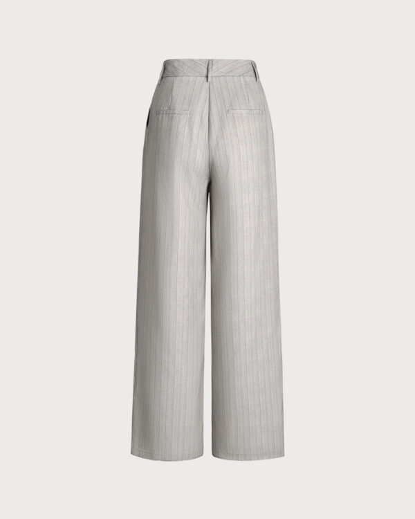 Khaki Striped Pocket Pants - Image 2