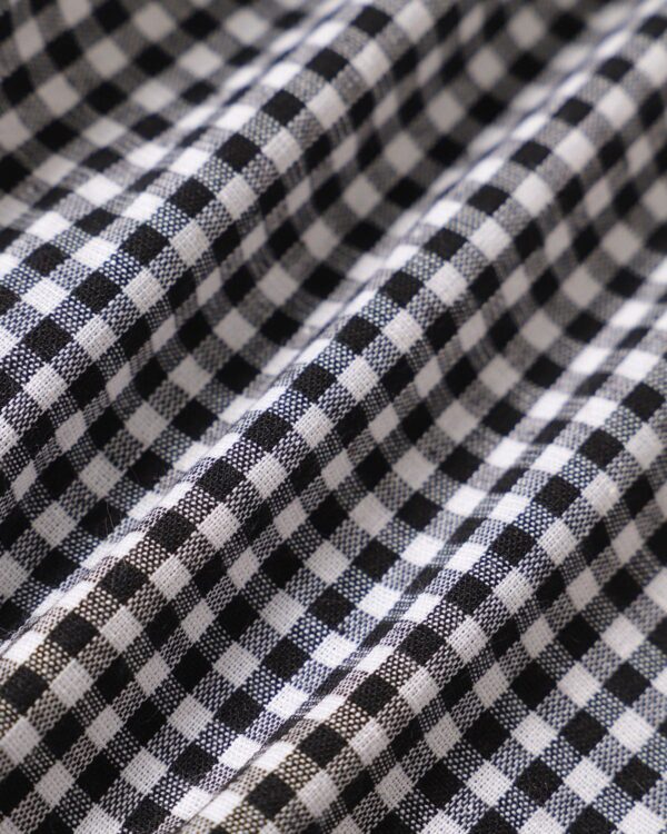 Black High Waisted Button Up Plaid Shorts - Image 7