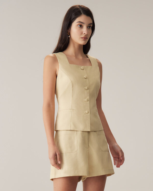 Yellow Pocket Shorts - Image 5