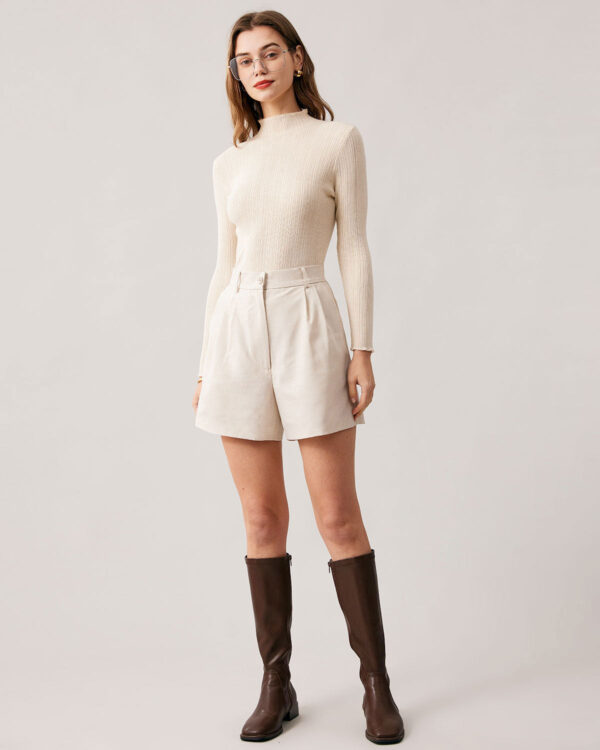 Apricot High Waisted Wide Leg Shorts - Image 4