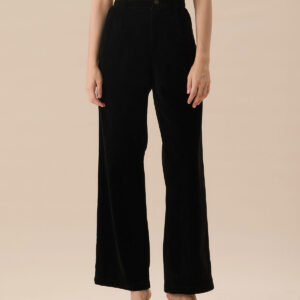 Black High Waisted Pleated Wide Leg Pants
