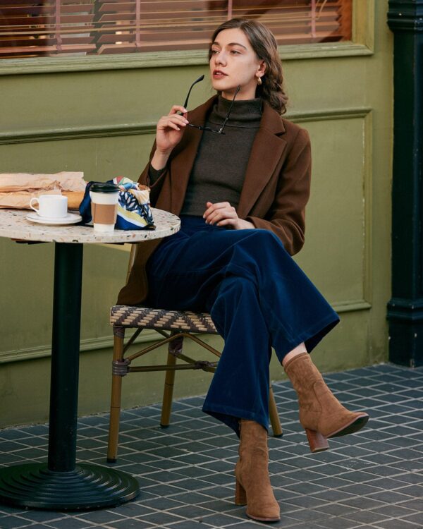 High Waisted Pleated Wide Leg Pants - Image 4