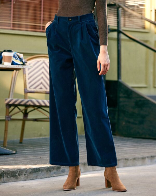High Waisted Pleated Wide Leg Pants